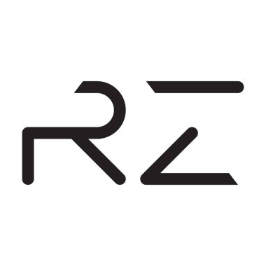 rz ilk harf vektör logo simgesi