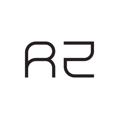rz ilk harf vektör logo simgesi