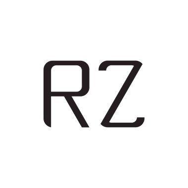rz ilk harf vektör logo simgesi