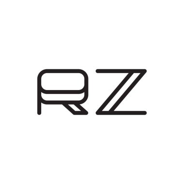 rz ilk harf vektör logo simgesi