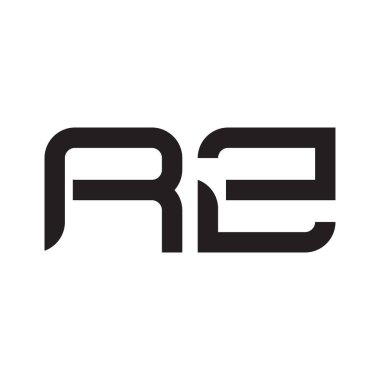 rz ilk harf vektör logo simgesi
