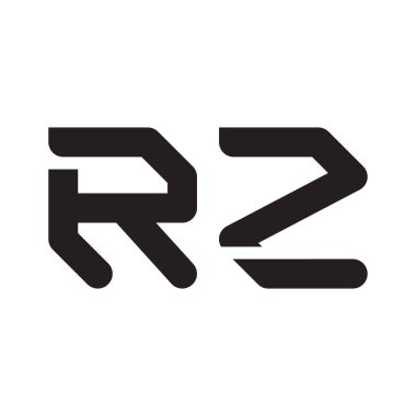 rz ilk harf vektör logo simgesi