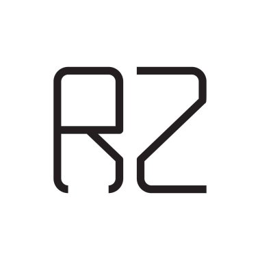 rz ilk harf vektör logo simgesi