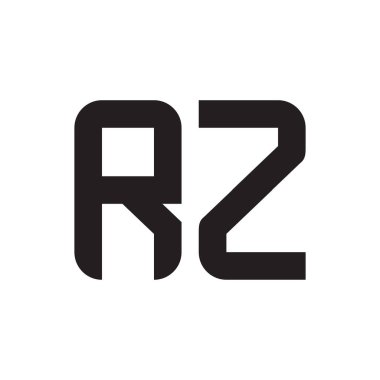 rz ilk harf vektör logo simgesi