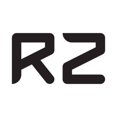 rz ilk harf vektör logo simgesi