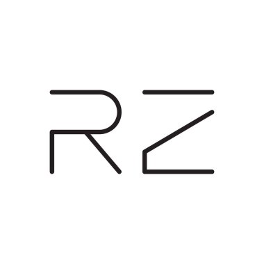 rz ilk harf vektör logo simgesi