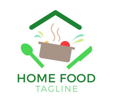 ev yemeği vektör logo şablonu tasarımı