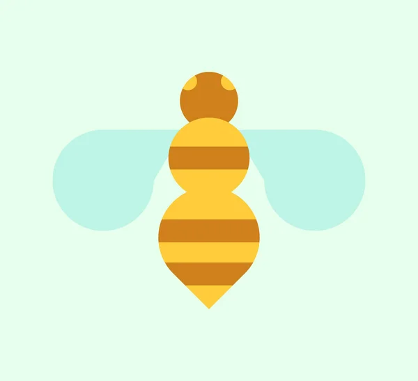 Бджола Плоска Векторний Дизайн Ілюстрації — стоковий вектор
