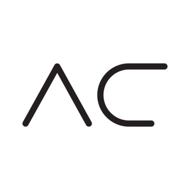 ac ilk harf vektör logosu
