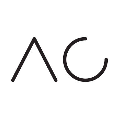 ac ilk harf vektör logosu