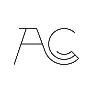 ac ilk harf vektör logosu
