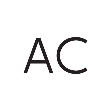 ac ilk harf vektör logosu