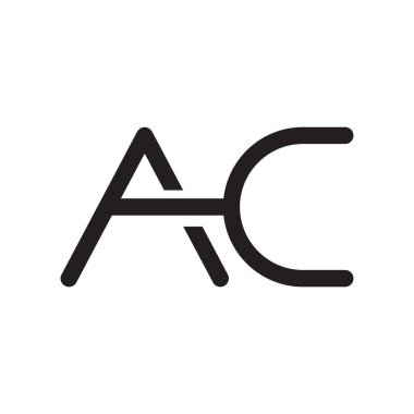 ac ilk harf vektör logosu