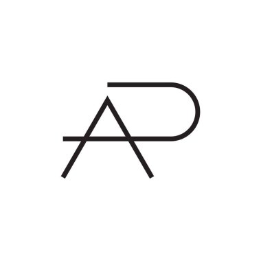 ad ilk harf vektör logosu