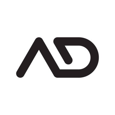 ad ilk harf vektör logosu