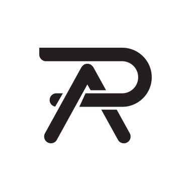 ad ilk harf vektör logosu