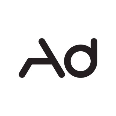ad ilk harf vektör logosu
