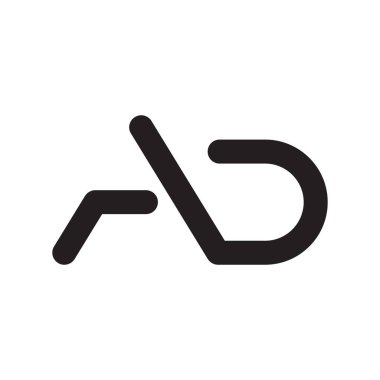 ad ilk harf vektör logosu