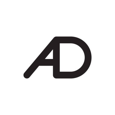 ad ilk harf vektör logosu