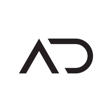 ad ilk harf vektör logosu