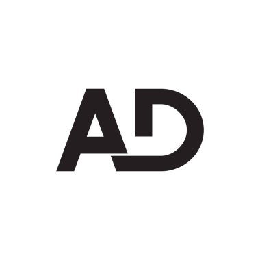 ad ilk harf vektör logosu