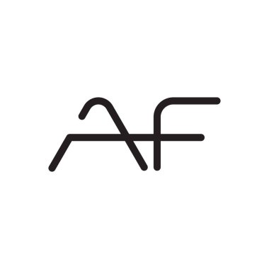 af ilk harf vektör logosu