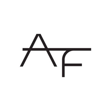 af ilk harf vektör logosu