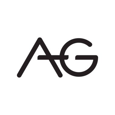 ag ilk harf vektör logosu