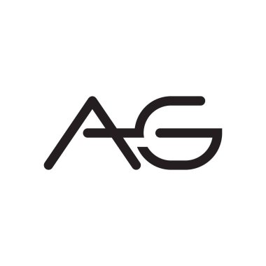 ag ilk harf vektör logosu