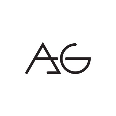 ag ilk harf vektör logosu