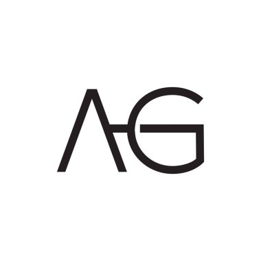 ag ilk harf vektör logosu