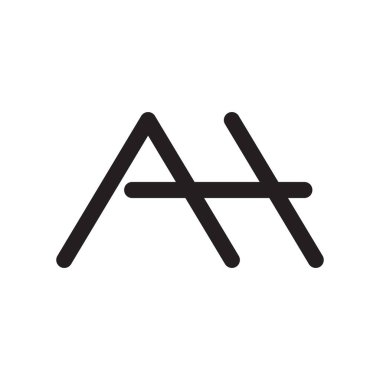 ah ilk harf vektör logosu