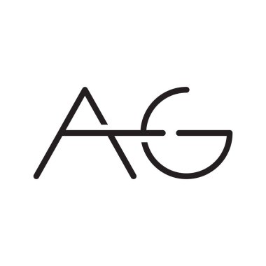 ag ilk harf vektör logosu