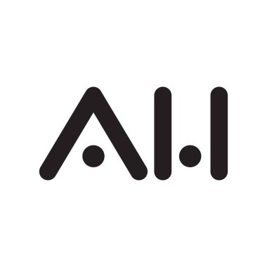 ah ilk harf vektör logosu