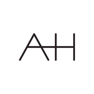 ah ilk harf vektör logosu