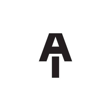 ai ilk harf vektör logosu