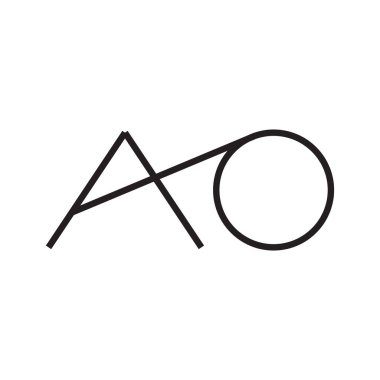 ao ilk harf vektör logosu