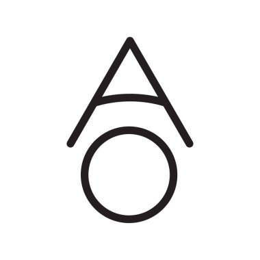 ao ilk harf vektör logosu