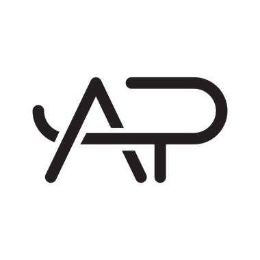 ap ilk harf vektör logosu