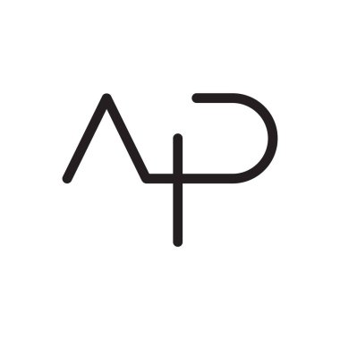 ap ilk harf vektör logosu