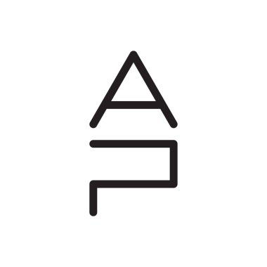 ap ilk harf vektör logosu