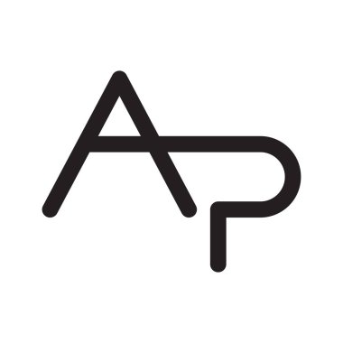 ap ilk harf vektör logosu