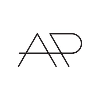 ap ilk harf vektör logosu