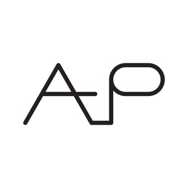 ap ilk harf vektör logosu