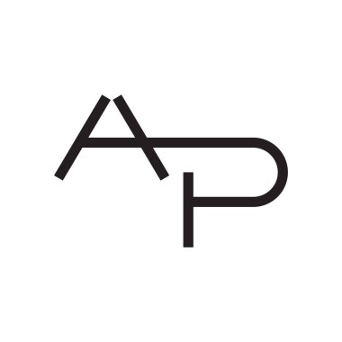 ap ilk harf vektör logosu