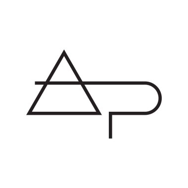 ap ilk harf vektör logosu