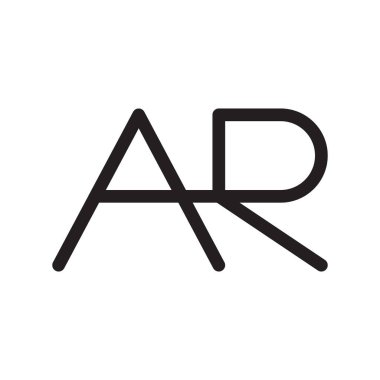 ar ilk harf vektör logosu