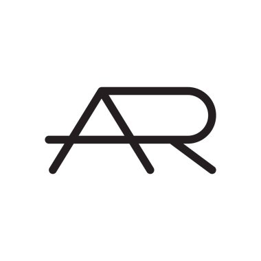 ar ilk harf vektör logosu