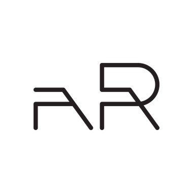 ar ilk harf vektör logosu