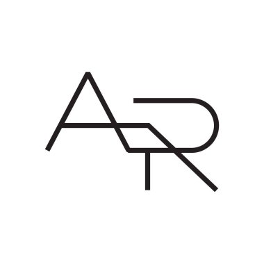 ar ilk harf vektör logosu